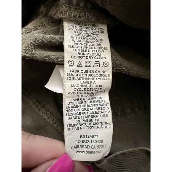 PrAna Women’s Straight Skinny Button Corduroy Pants Size 6 EUC - Picture 10 of 11